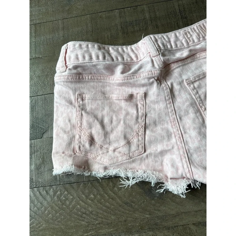 VTG Y2K Victoria's Secret PINK women's pink leopard print studded denim shorts 8 - Picture 9 of 9
